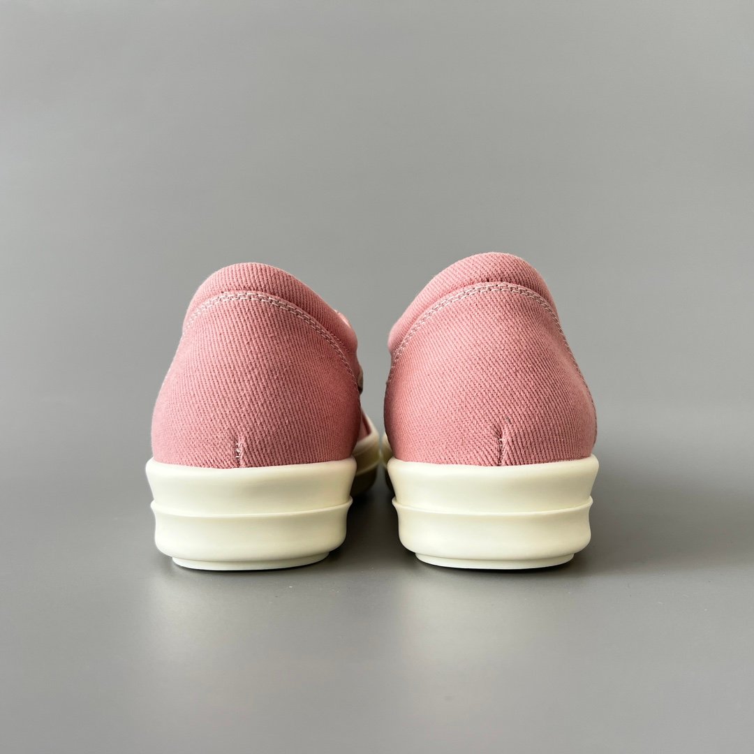 Aurora Custom Rick Owens DRKSHDW Vintage Low Sneaker - Rose Pink Twill (1:1 Deconstructed) - Image 5