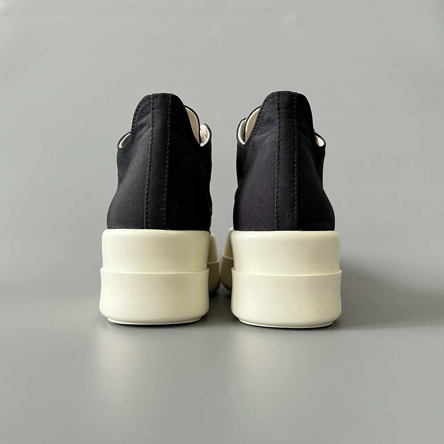 Aurora Custom Rick Owens DRKSHDW Double Bumper Low - Black Canvas (1:1 Deconstructed) - Image 5
