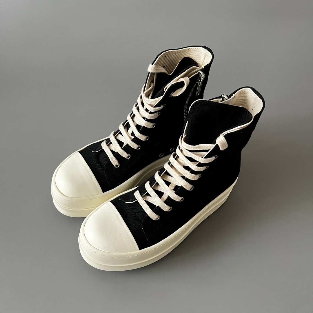 Aurora Custom Rick Owens DRKSHDW Double Bumper High-Top - Heavy Duty Canvas (1:1 Deconstructed) - Image 8