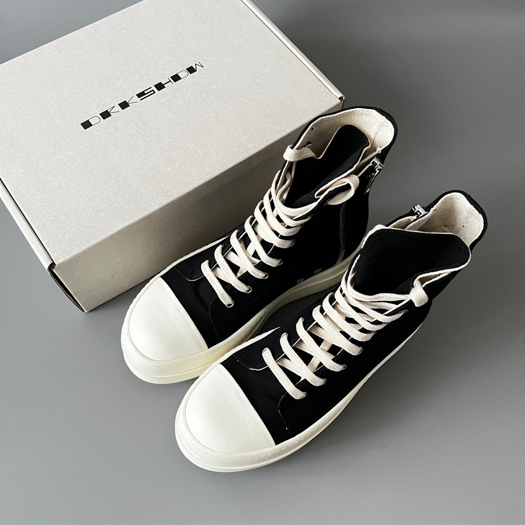 Aurora Custom Rick Owens DRKSHDW Double Bumper High-Top - Heavy Duty Canvas (1:1 Deconstructed) - Image 9