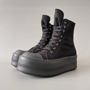 Aurora Custom Rick Owens DRKSHDW Abstract High-Top - Triple Black Canvas (1:1 Deconstructed)