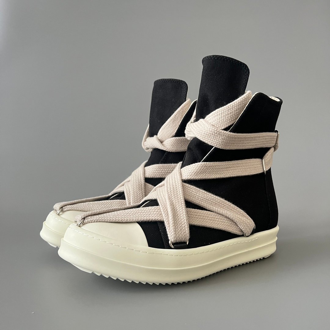 Aurora Custom Rick Owens DRKSHDW Megalace High-Top - Heavy Duty Canvas (1:1 Deconstructed)