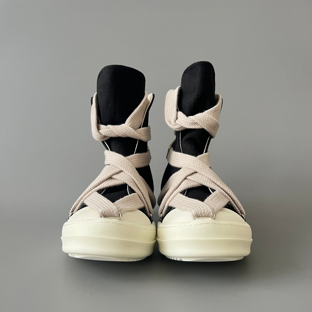 Aurora Custom Rick Owens DRKSHDW Megalace High-Top - Heavy Duty Canvas (1:1 Deconstructed) - Image 2