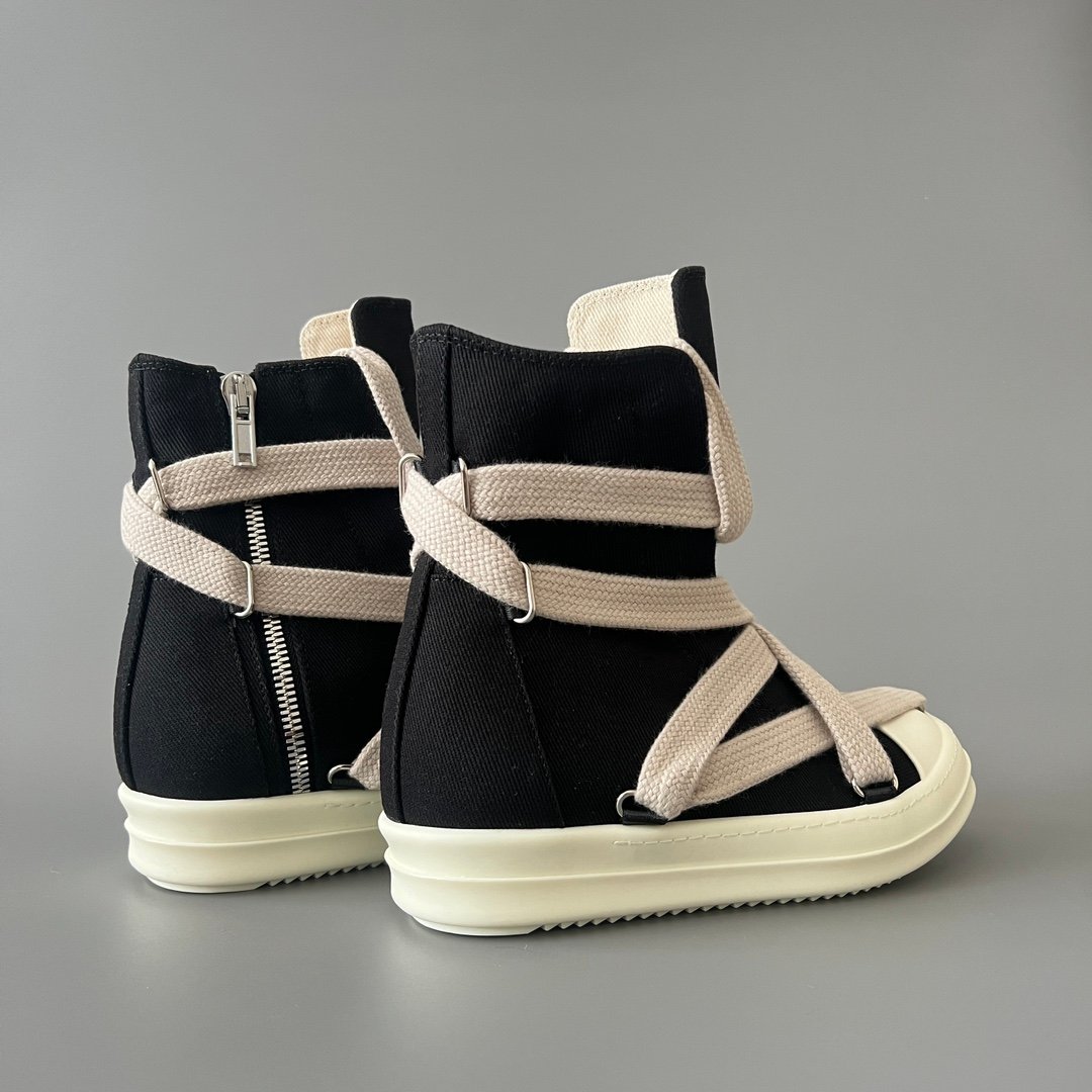Aurora Custom Rick Owens DRKSHDW Megalace High-Top - Heavy Duty Canvas (1:1 Deconstructed) - Image 4