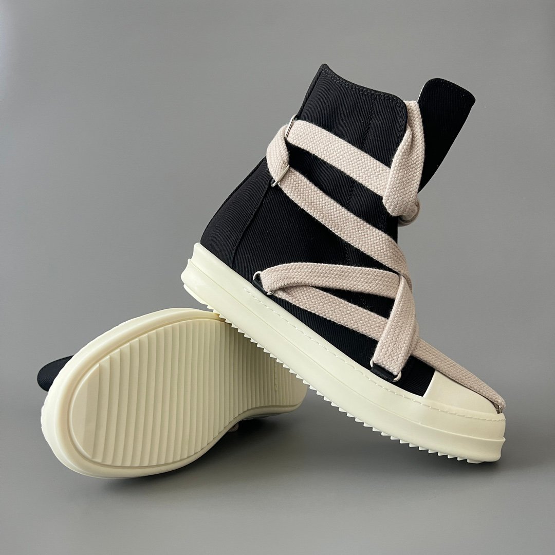 Aurora Custom Rick Owens DRKSHDW Megalace High-Top - Heavy Duty Canvas (1:1 Deconstructed) - Image 7