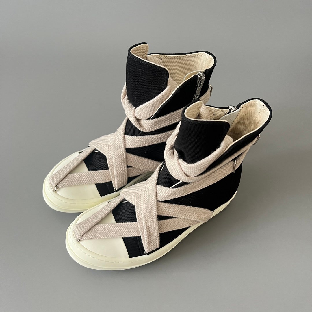 Aurora Custom Rick Owens DRKSHDW Megalace High-Top - Heavy Duty Canvas (1:1 Deconstructed) - Image 8