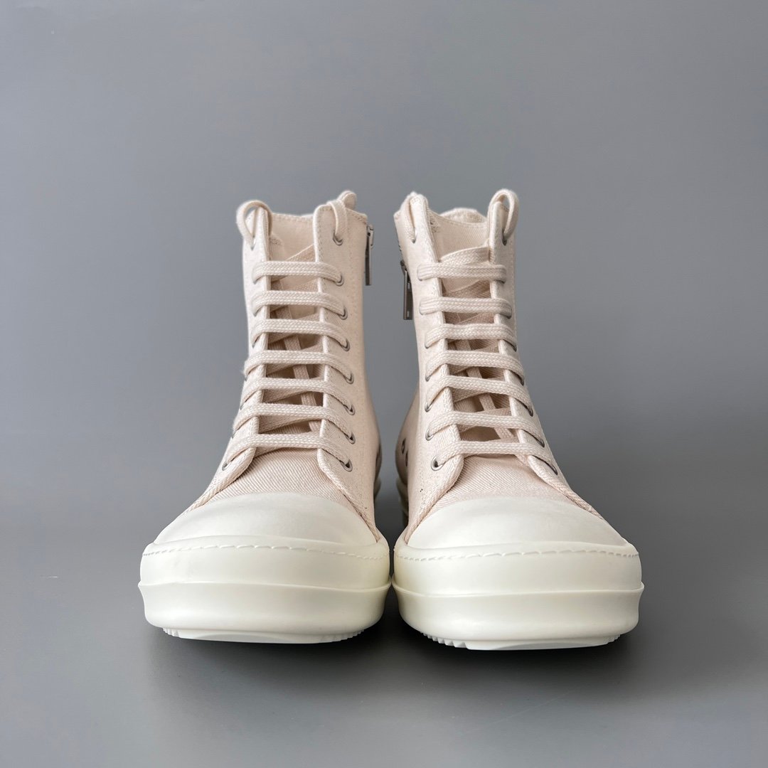 Aurora Custom Rick Owens DRKSHDW Pentagram High-Top - Premium Milk White Canvas (1:1 Deconstructed) - Image 2