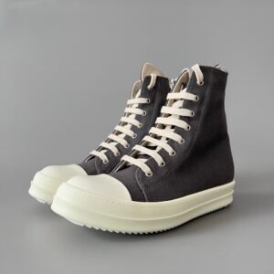 Aurora Custom Rick Owens DRKSHDW Classic High-Top - Dark Dust Grey Canvas (1:1 Deconstructed)