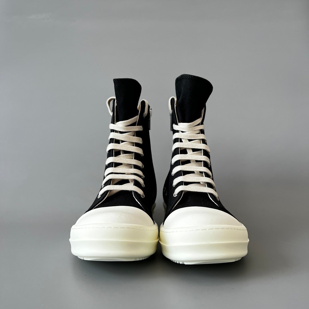 Aurora Custom Rick Owens DRKSHDW Pentagram High-Top - Premium Black Canvas (1:1 Deconstructed) - Image 2