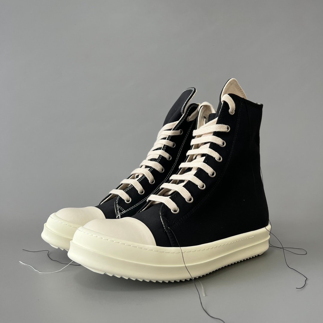 Aurora Custom Rick Owens DRKSHDW Hanging Threads High-Top - Heavy Duty Canvas (1:1 Deconstructed)