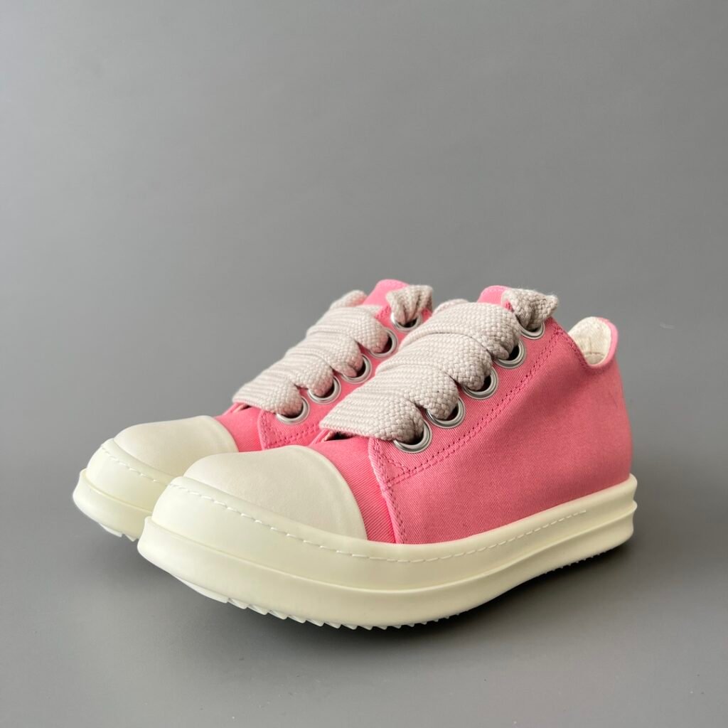 Aurora Custom Rick Owens DRKSHDW Classic Low Jumbo Lace - Premium Pink Canvas (1:1 Deconstructed)