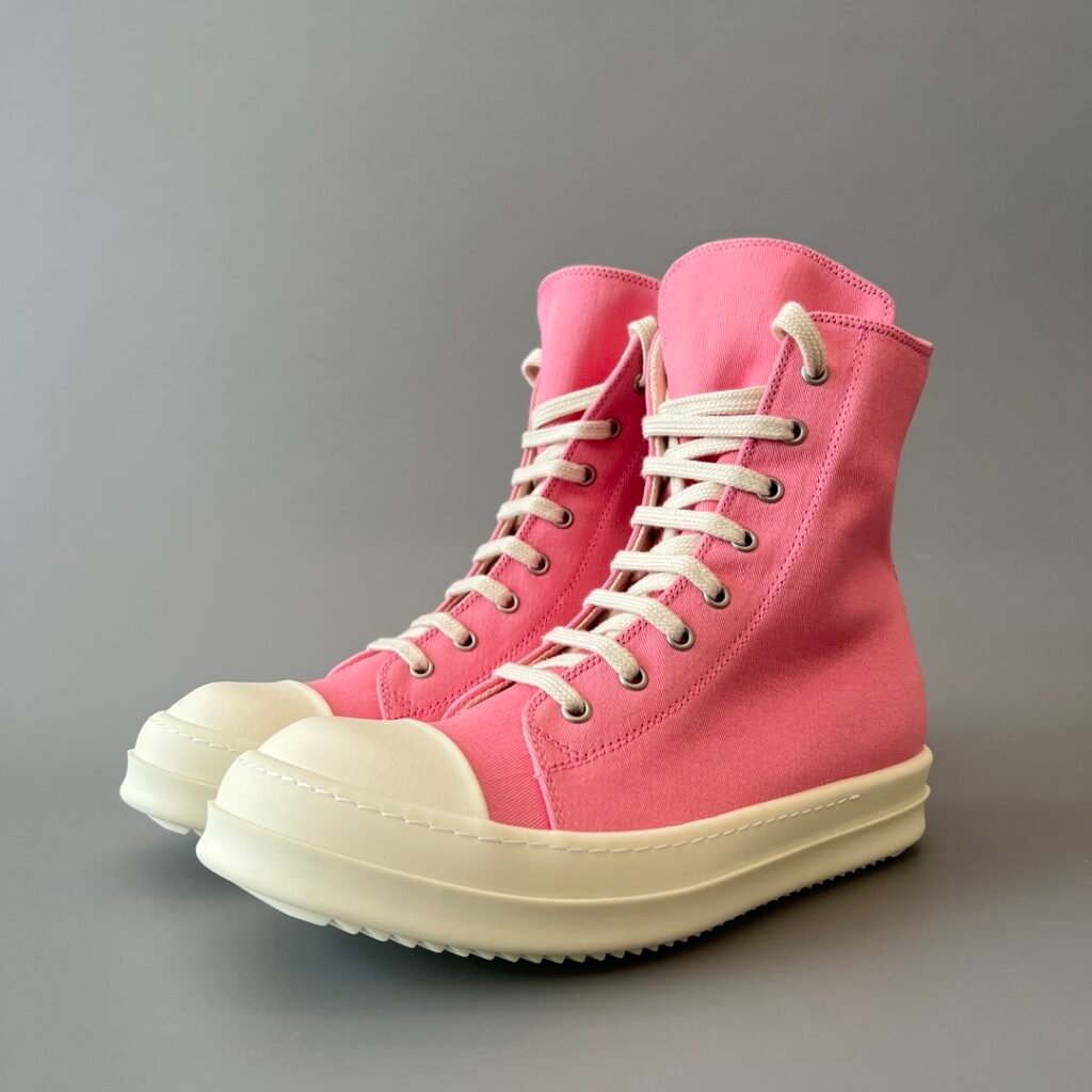Aurora Custom Rick Owens DRKSHDW Classic High-Top - Premium Pink Canvas (1:1 Deconstructed)