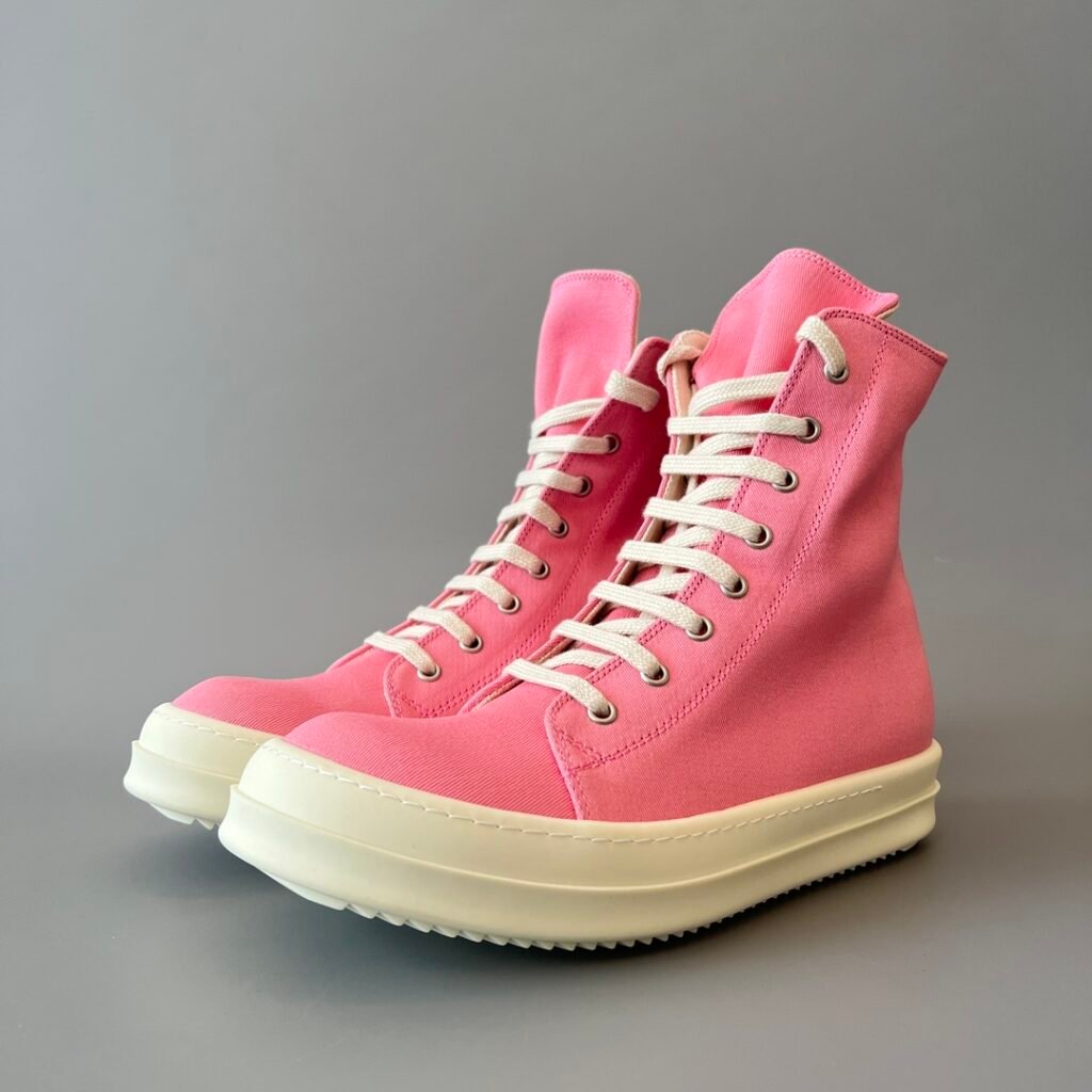 Aurora Custom Rick Owens DRKSHDW Classic High-Top - Premium Pink Canvas (1:1 Deconstructed)