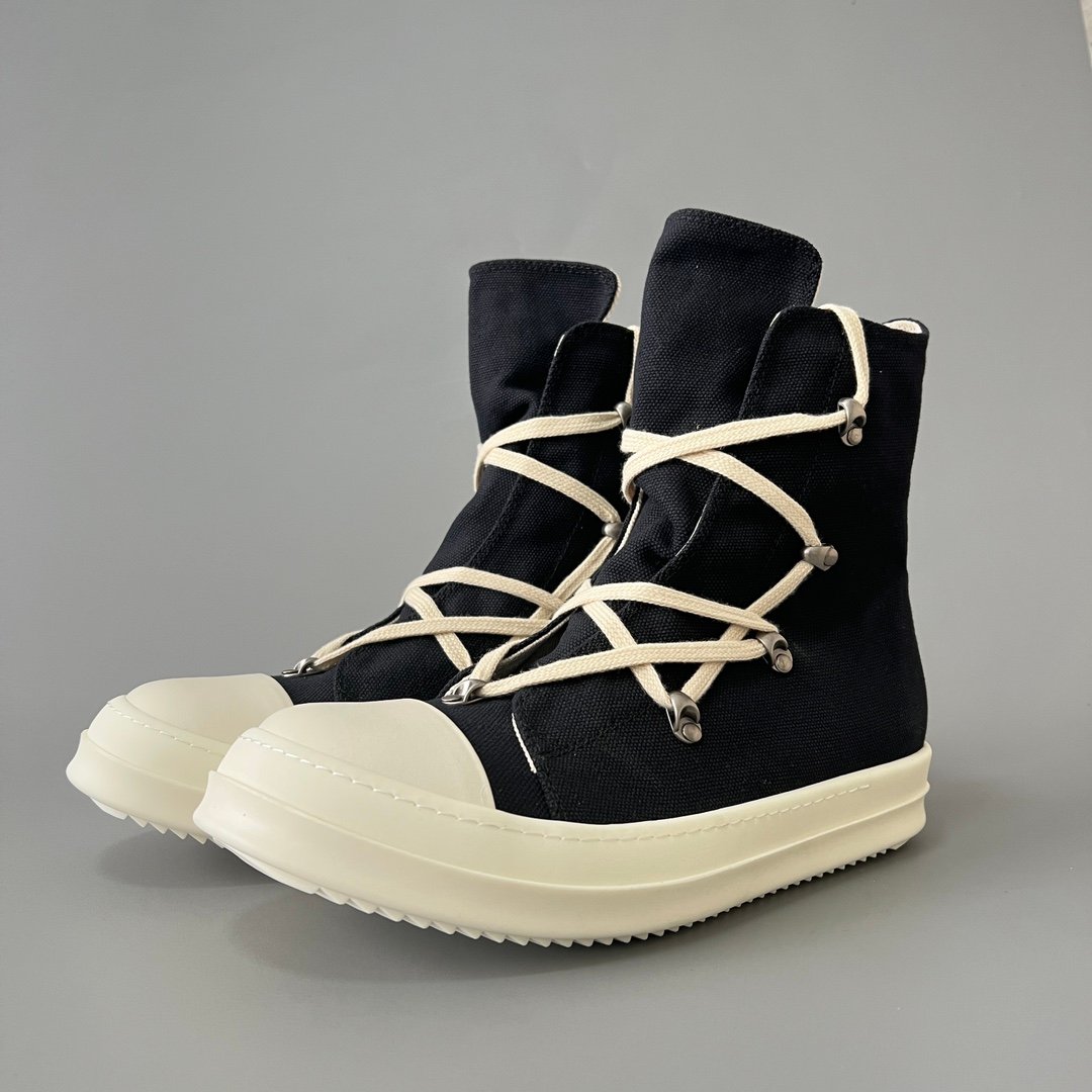 Aurora Custom Rick Owens DRKSHDW Hexagram Hook High-Top - Heavy Duty Canvas (1:1 Deconstructed)