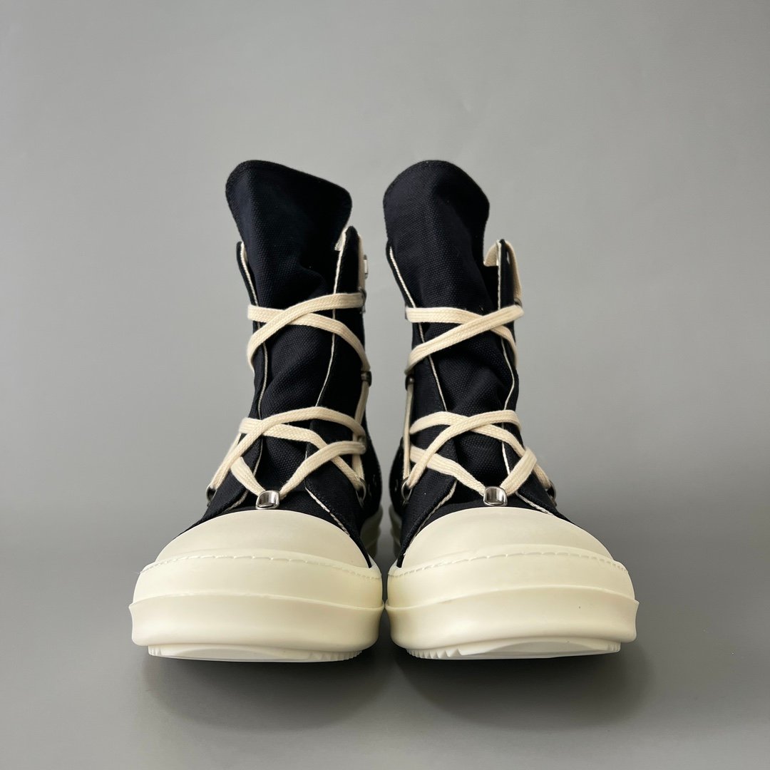 Aurora Custom Rick Owens DRKSHDW Hexagram Hook High-Top - Heavy Duty Canvas (1:1 Deconstructed) - Image 2