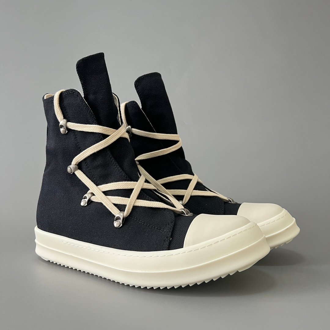 Aurora Custom Rick Owens DRKSHDW Hexagram Hook High-Top - Heavy Duty Canvas (1:1 Deconstructed) - Image 3
