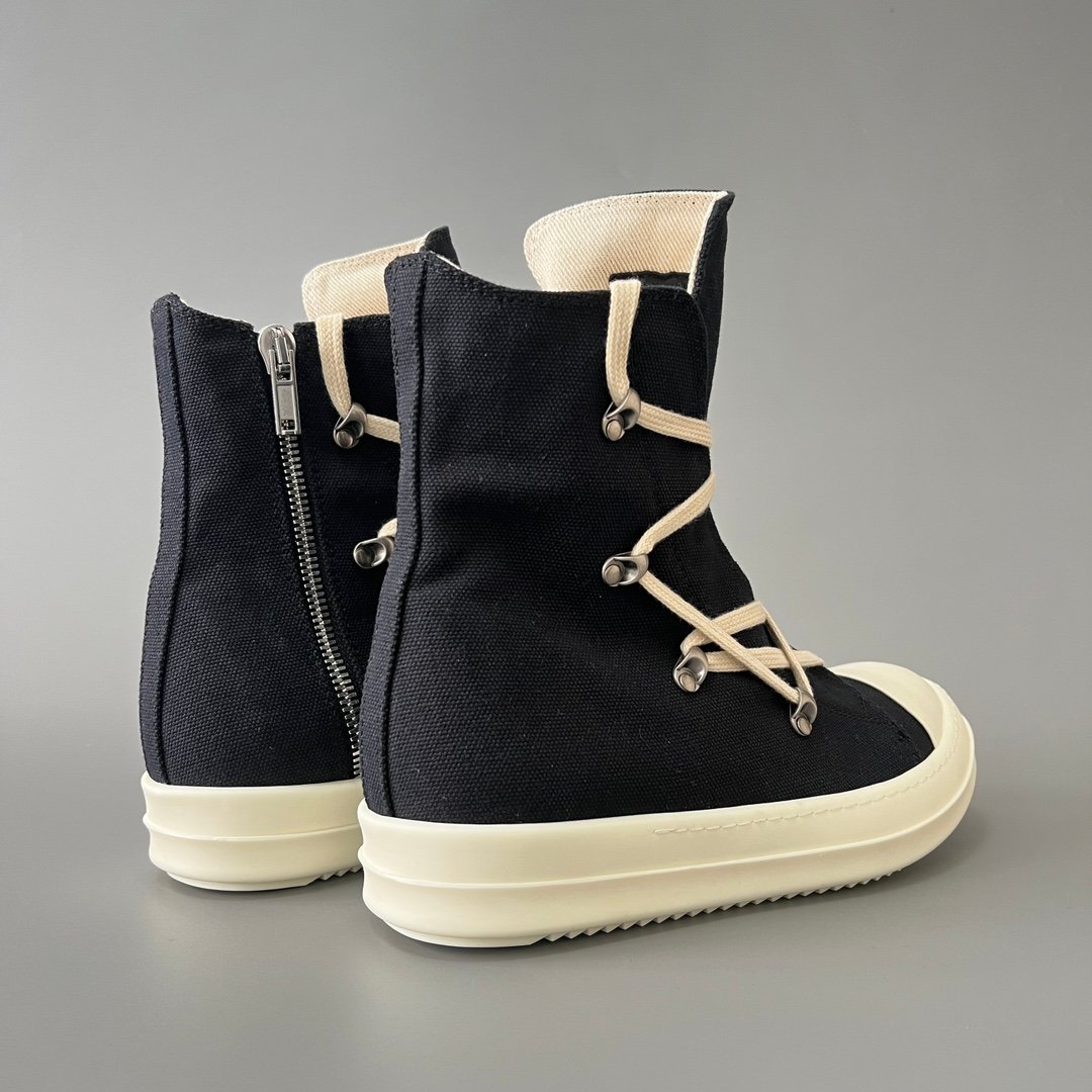 Aurora Custom Rick Owens DRKSHDW Hexagram Hook High-Top - Heavy Duty Canvas (1:1 Deconstructed) - Image 4