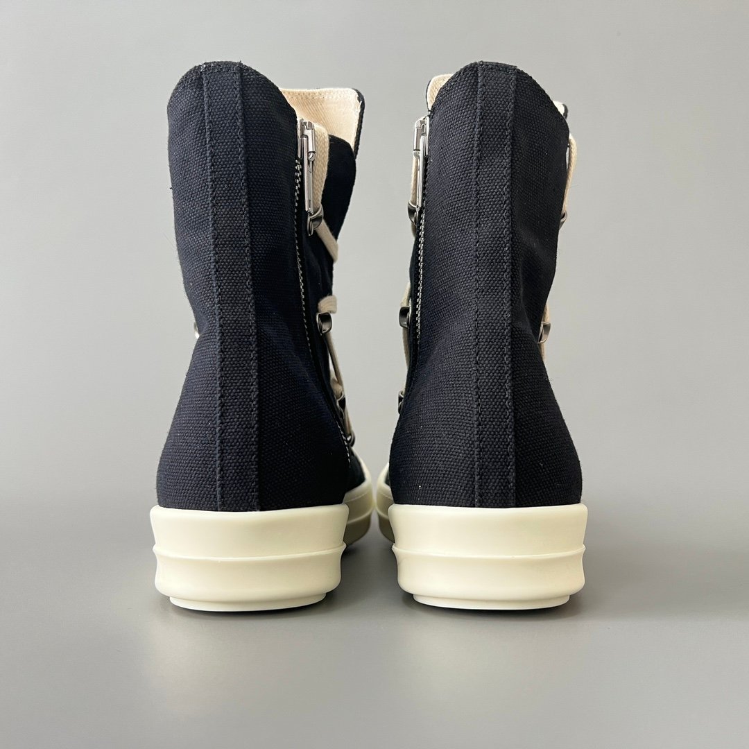 Aurora Custom Rick Owens DRKSHDW Hexagram Hook High-Top - Heavy Duty Canvas (1:1 Deconstructed) - Image 5