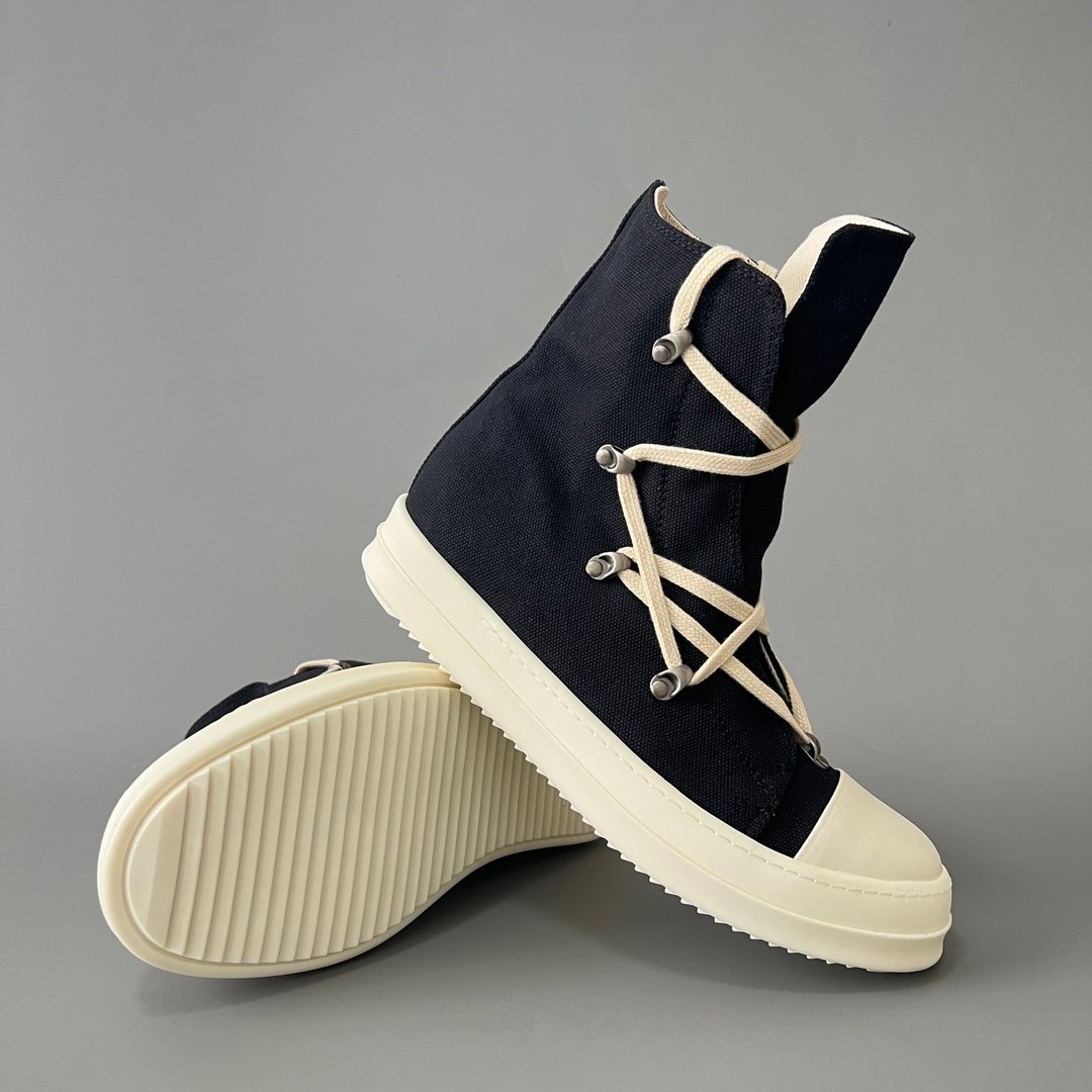 Aurora Custom Rick Owens DRKSHDW Hexagram Hook High-Top - Heavy Duty Canvas (1:1 Deconstructed) - Image 7