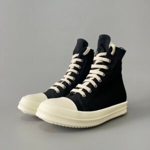 urora Custom Rick Owens DRKSHDW Classic High-Top - Heavy Duty Black Canvas