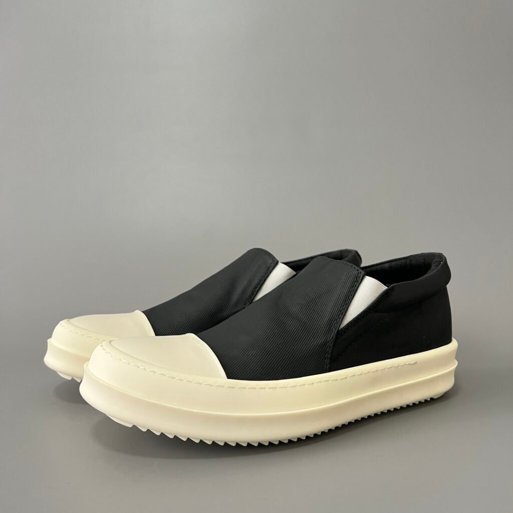 Aurora Custom Rick Owens DRKSHDW Technical Slip-On Sneaker - Contrast White Goring (1:1 Deconstructed)