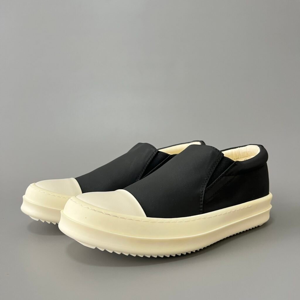Aurora Custom Rick Owens DRKSHDW Classic Canvas Slip-On Sneaker - Core Black (1:1 Deconstructed)