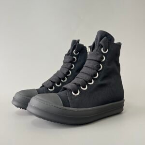 Aurora Custom Rick Owens DRKSHDW Classic High-Top Jumbo Lace - Triple Black Canvas (1:1 Deconstructed)
