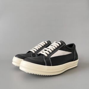 Aurora Custom Rick Owens Vintage Low Sneaker - Premium Black Leather (1:1 Deconstructed)