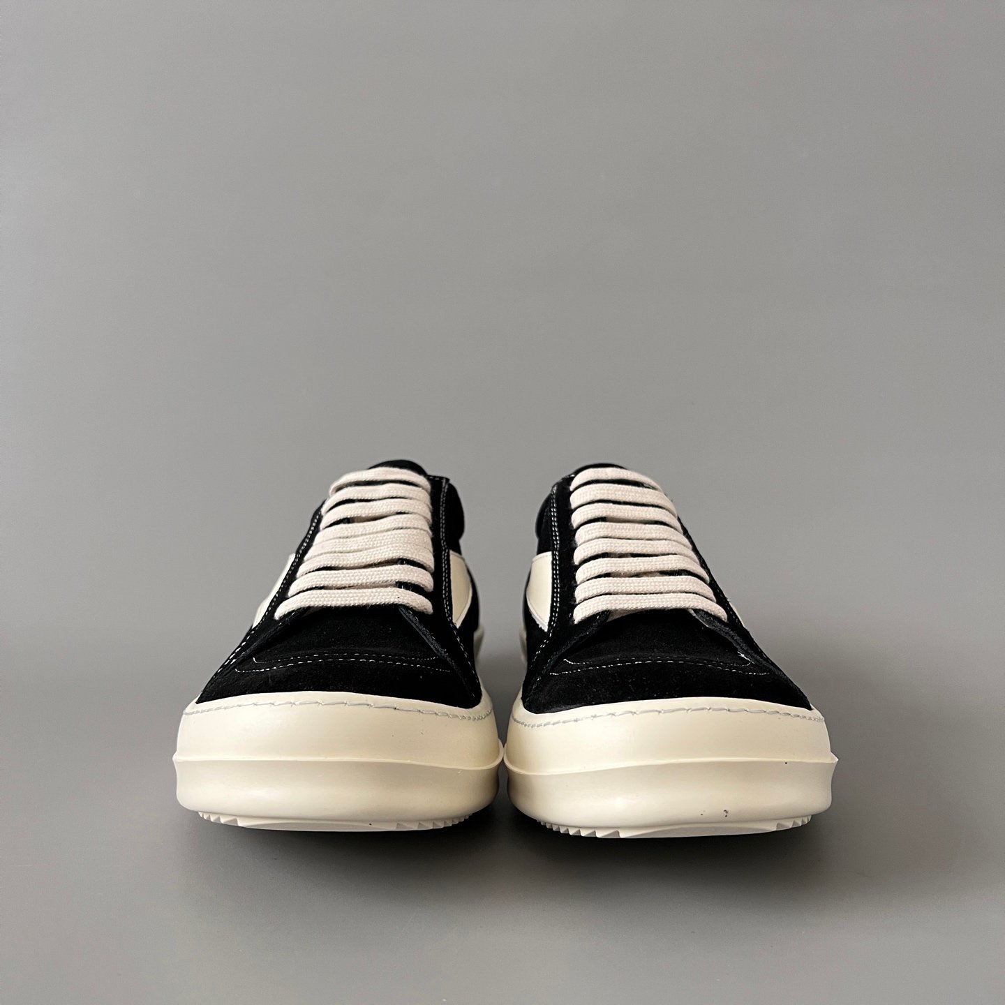 Aurora Custom Rick Owens Vintage Low Sneaker - Premium Black Suede / Nubuck (1:1 Deconstructed) - Image 2