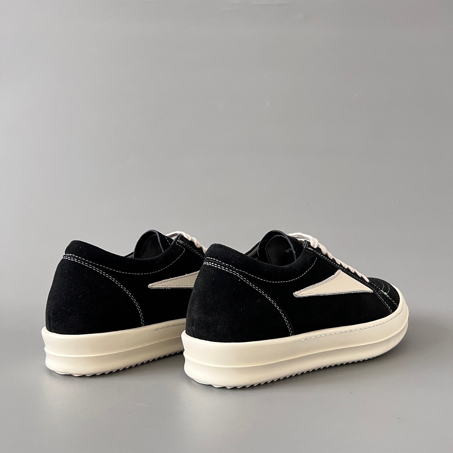 Aurora Custom Rick Owens Vintage Low Sneaker - Premium Black Suede / Nubuck (1:1 Deconstructed) - Image 4