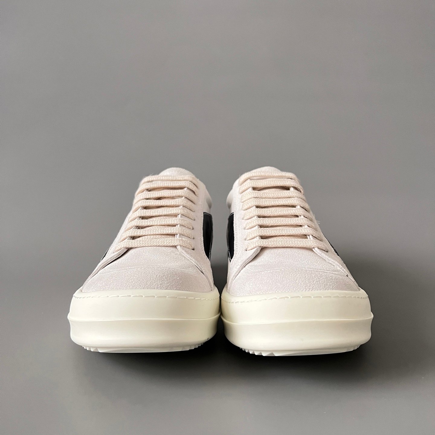 Aurora Custom Rick Owens DRKSHDW Vintage Low Sneaker - Milk White Suede (1:1 Deconstructed) - Image 2