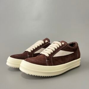 Aurora Custom Rick Owens Vintage Low Sneaker - Premium Chocolate Brown Suede (1:1 Deconstructed)