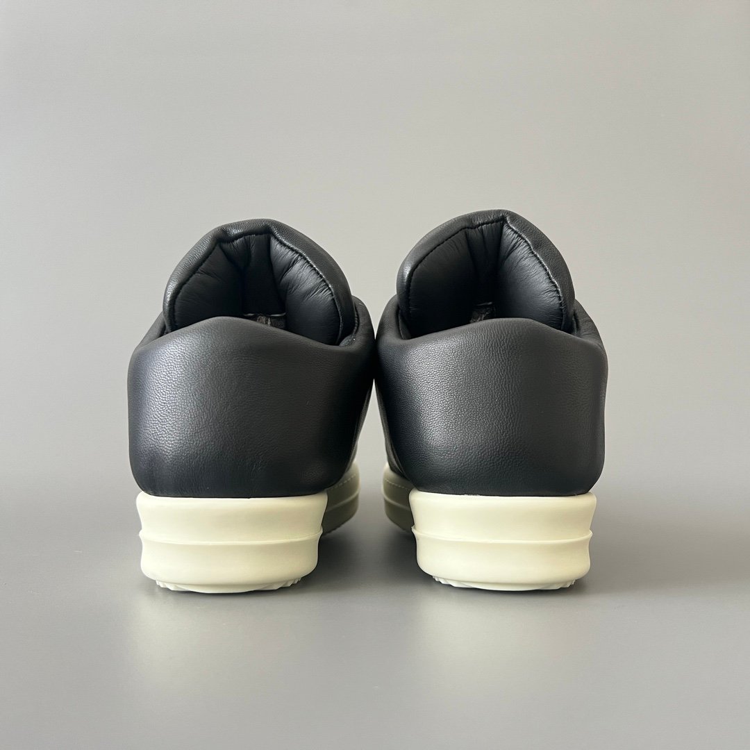 Aurora Custom Rick Owens Mainline Jumbo Lace Low - Black Leather (1:1 Deconstructed) - Image 5
