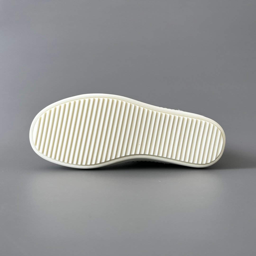Aurora Custom Rick Owens Mainline Classic Ramones Low - Dust Grey Pony Hair (1:1 Deconstructed) - Image 6