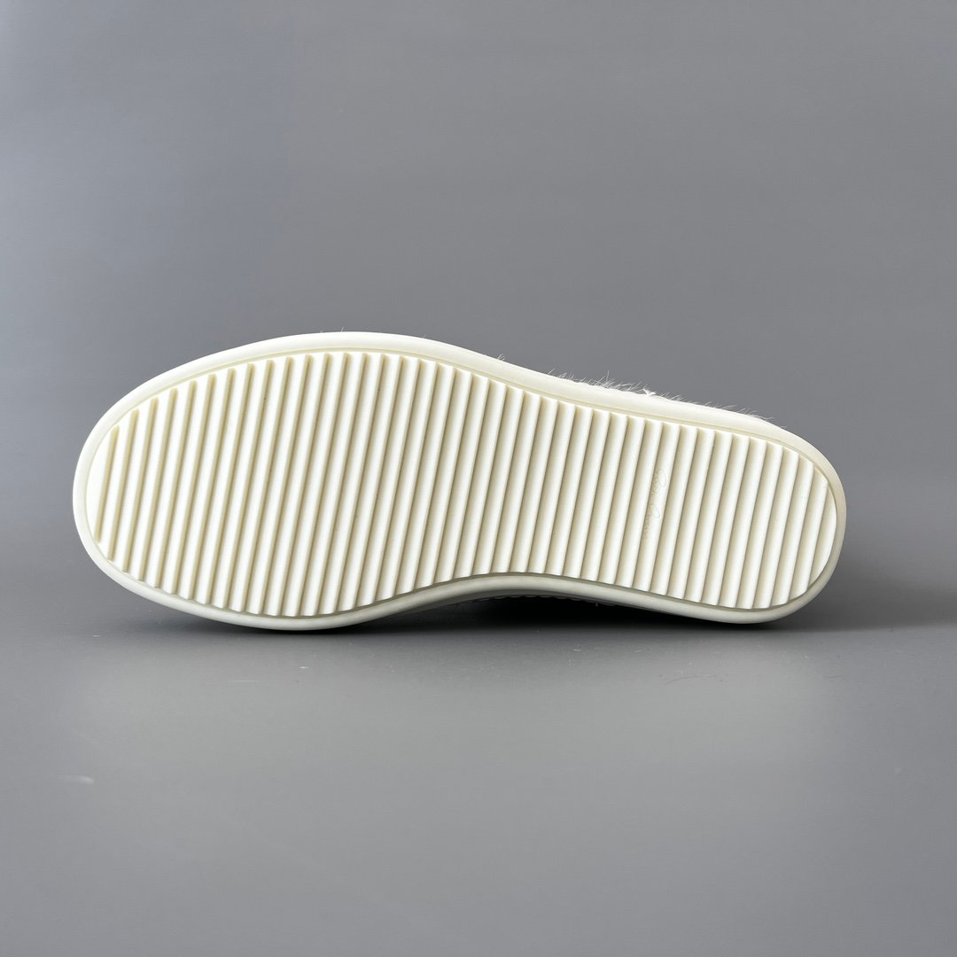Aurora Custom Rick Owens Mainline High-Top - Premium Grey Pony Hair (1:1 Deconstructed) - Image 6