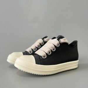Aurora Custom Rick Owens Mainline Classic Low Jumbo Lace - Black Leather (1:1 Deconstructed)