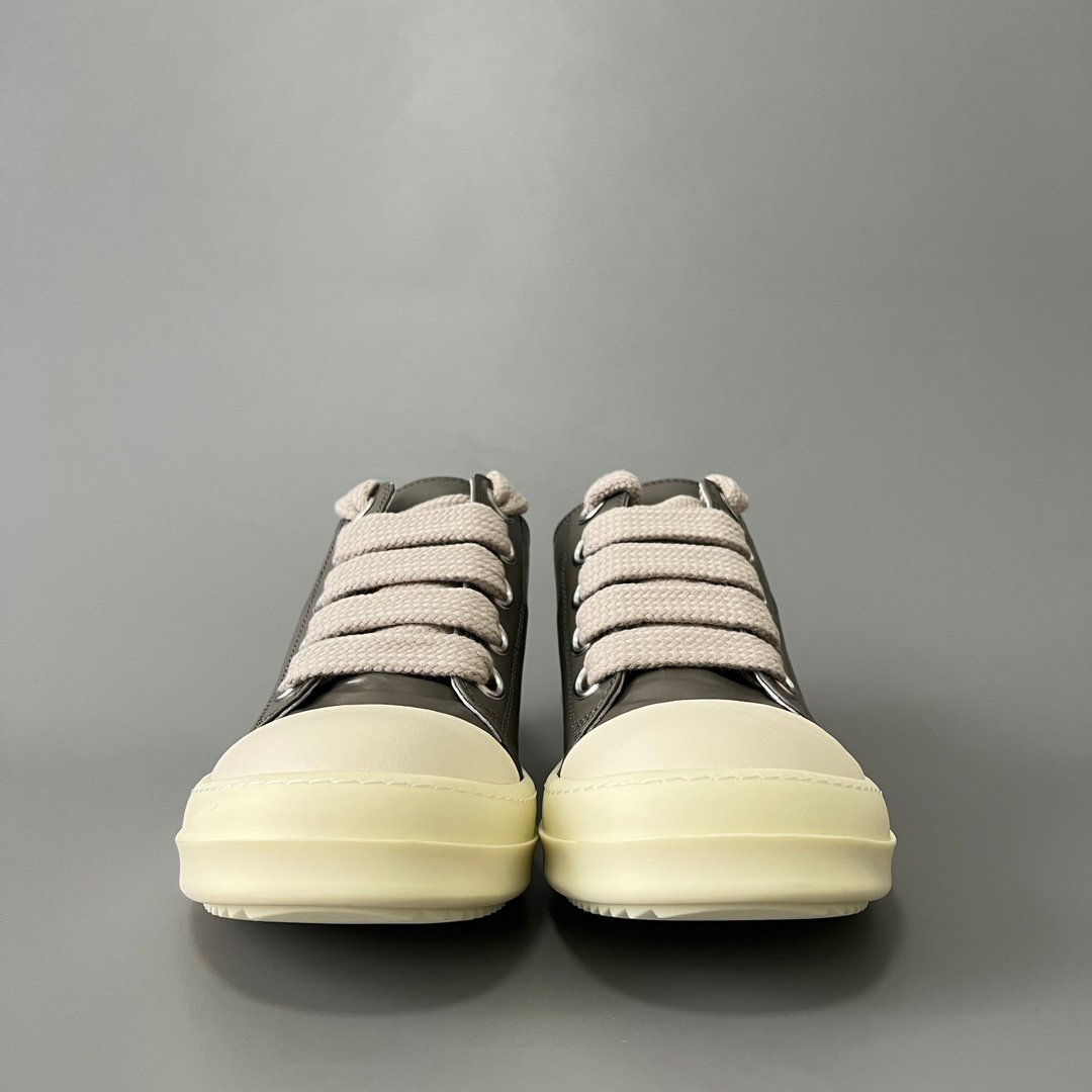 Aurora Custom Rick Owens Mainline Classic Low Jumbo Lace - Dust Grey Technical Satin (1:1 Deconstructed) - Image 2
