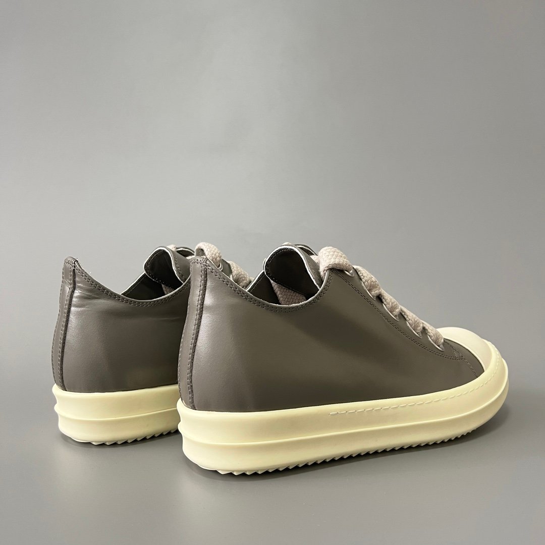 Aurora Custom Rick Owens Mainline Classic Low Jumbo Lace - Dust Grey Technical Satin (1:1 Deconstructed) - Image 4