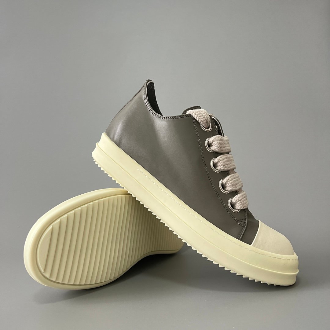 Aurora Custom Rick Owens Mainline Classic Low Jumbo Lace - Dust Grey Technical Satin (1:1 Deconstructed) - Image 7