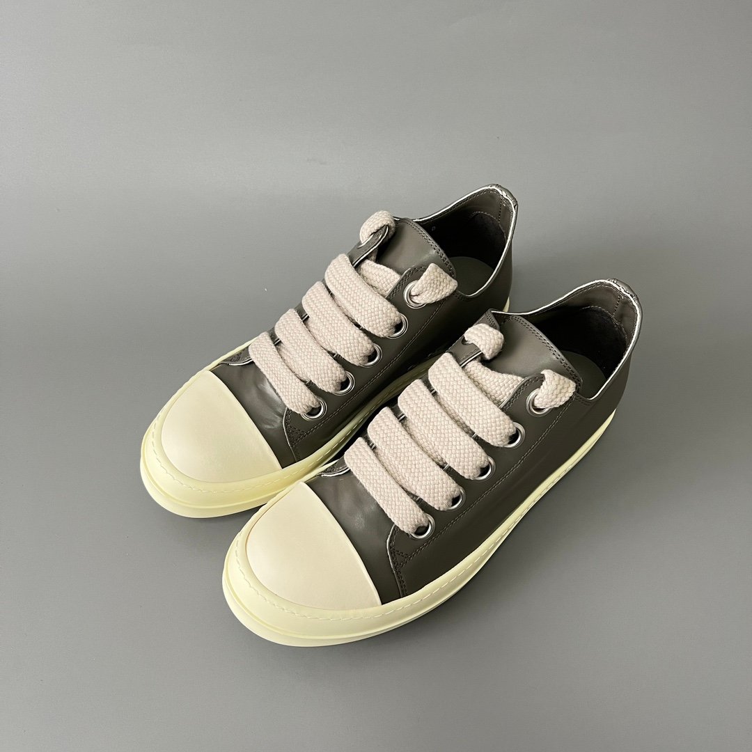 Aurora Custom Rick Owens Mainline Classic Low Jumbo Lace - Dust Grey Technical Satin (1:1 Deconstructed) - Image 8