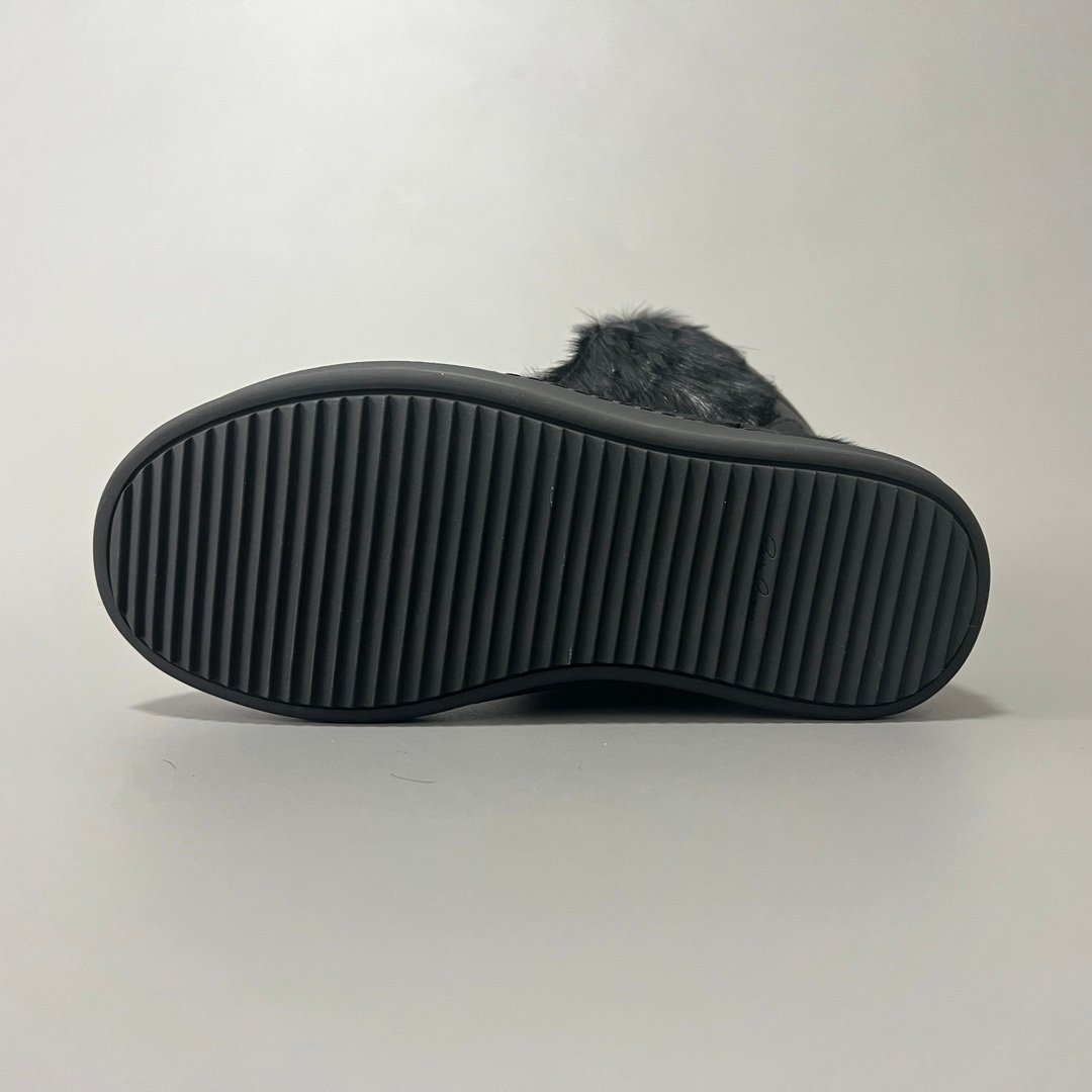 Aurora Custom Rick Owens Mainline Geobasket - "Murdered Out" Triple Black Pony Hair (1:1 Deconstructed) - Image 6