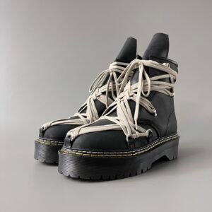 Aurora Custom Rick Owens x Dr. Martens 1460 Megalace Platform Boot - Premium Calfskin & Yak Leather Lining (1:1 Deconstructed)