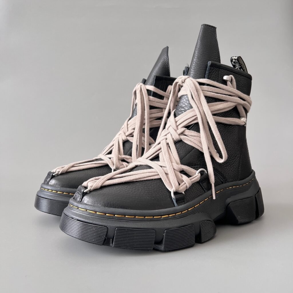 Aurora Custom Rick Owens x Dr. Martens 1460 DMXL Megalace Boot - Premium Grained Leather (1:1 Deconstructed)