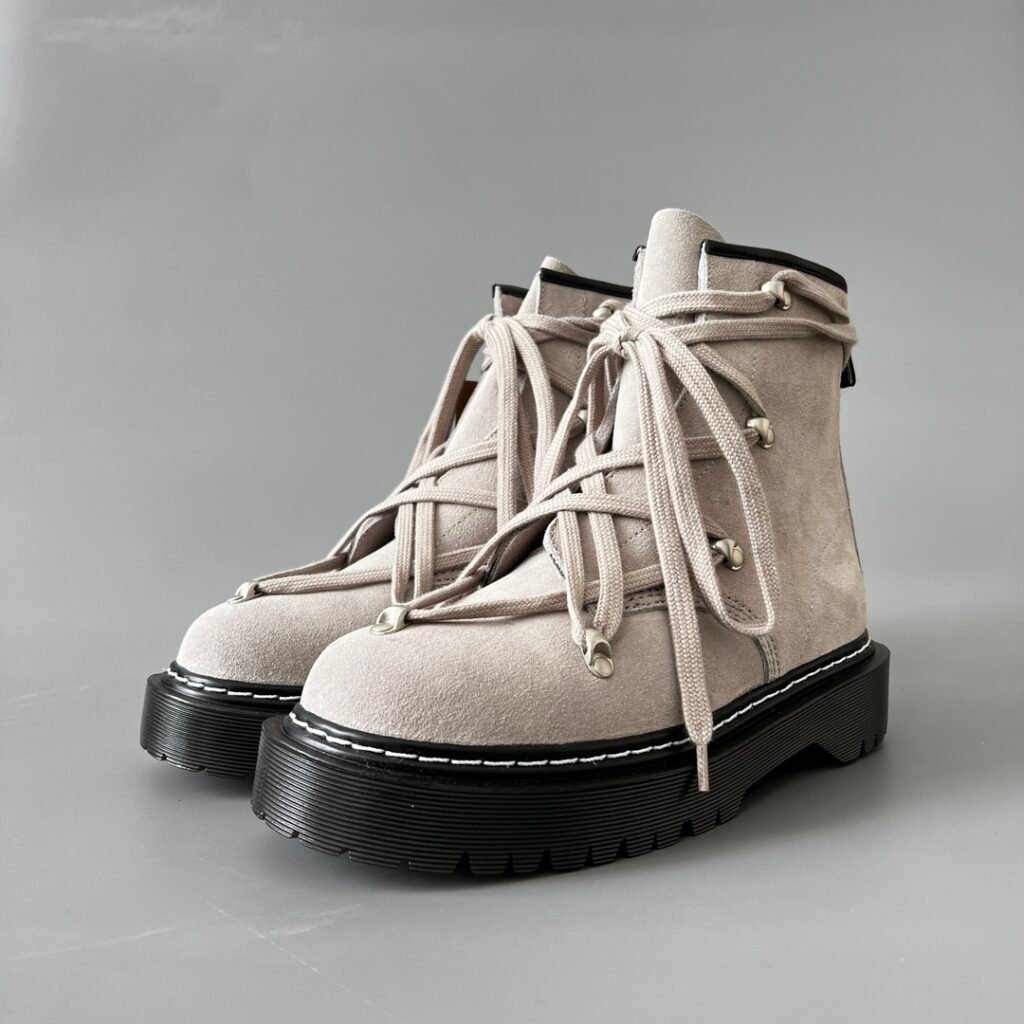 Aurora Custom Rick Owens x Dr. Martens 1460 Megalace Platform Boot - Premium Dust Suede Edition (1:1 Deconstructed)