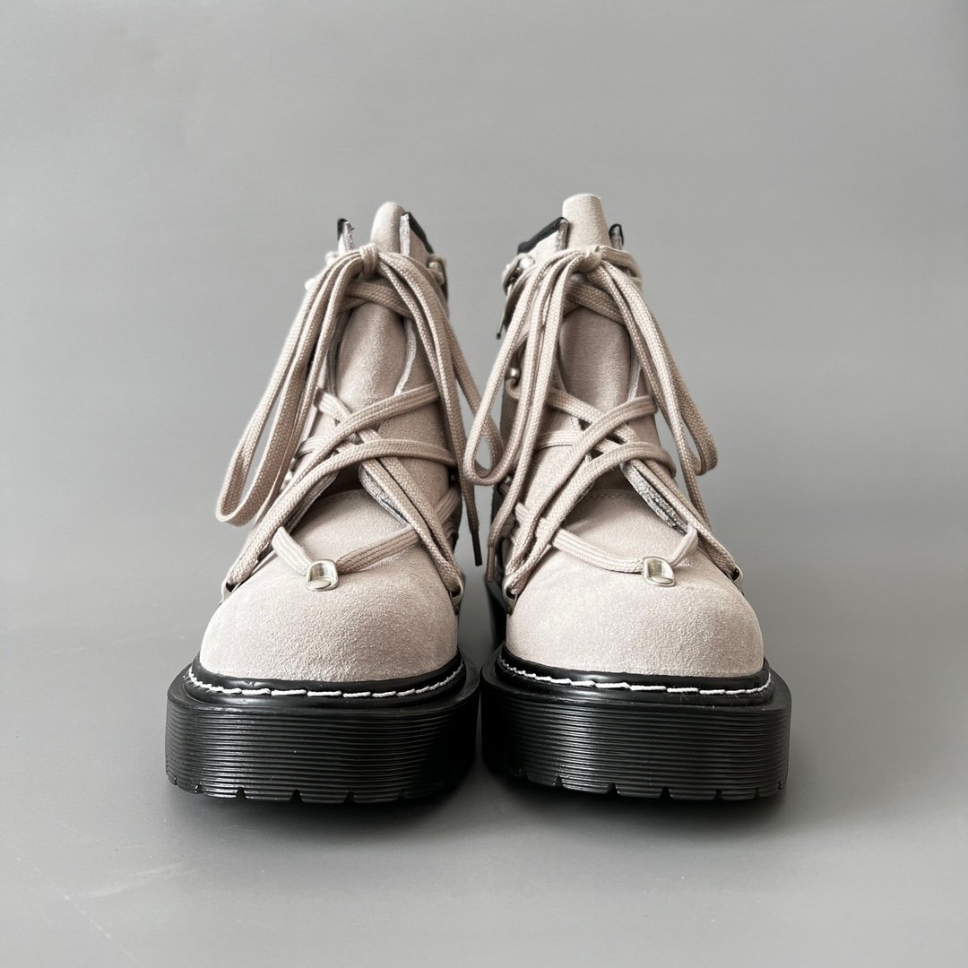 Aurora Custom Rick Owens x Dr. Martens 1460 Megalace Platform Boot - Premium Dust Suede Edition (1:1 Deconstructed) - Image 2