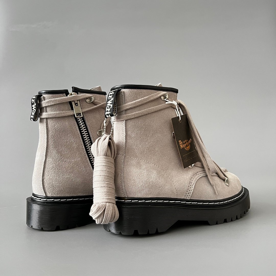 Aurora Custom Rick Owens x Dr. Martens 1460 Megalace Platform Boot - Premium Dust Suede Edition (1:1 Deconstructed) - Image 4