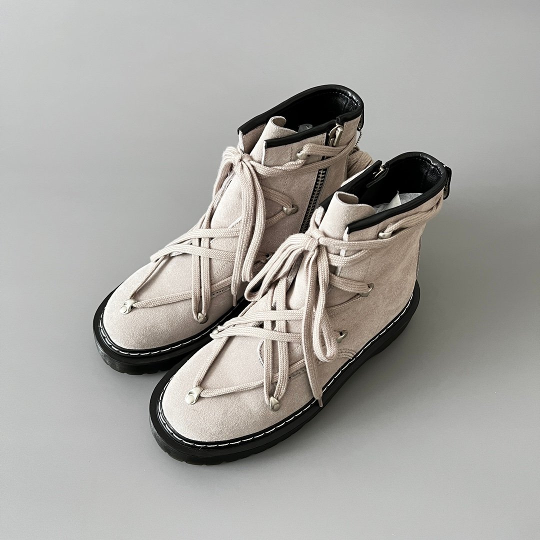 Aurora Custom Rick Owens x Dr. Martens 1460 Megalace Platform Boot - Premium Dust Suede Edition (1:1 Deconstructed) - Image 8