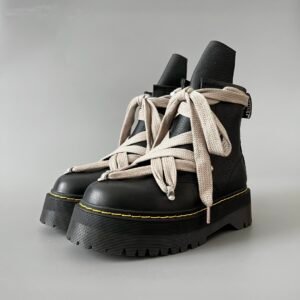 Aurora Custom Rick Owens x Dr. Martens 1460 Jumbo Megalace Platform Boot - Premium Grained Leather (1:1 Deconstructed Hybrid Edition)