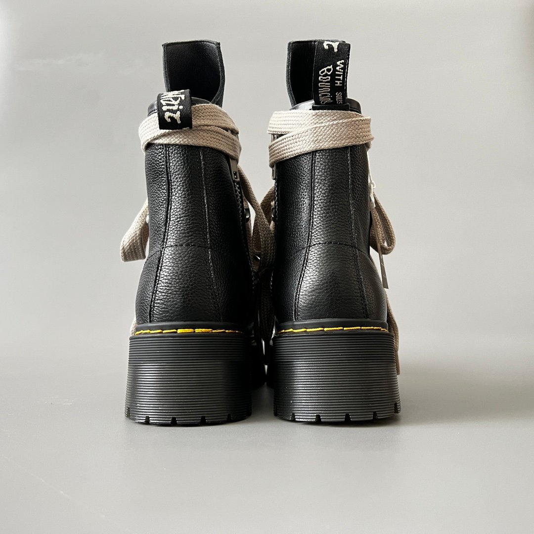 Aurora Custom Rick Owens x Dr. Martens 1460 Jumbo Megalace Platform Boot - Premium Grained Leather (1:1 Deconstructed Hybrid Edition) - Image 5