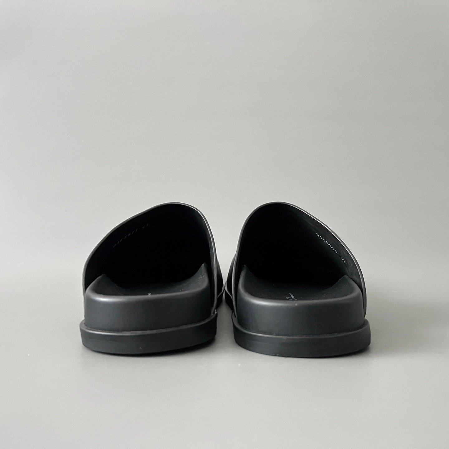Aurora Custom Rick Owens Mainline Leather Sabot Clogs - Triple Black Avant-Garde Mules (1:1 Deconstructed) - Image 5